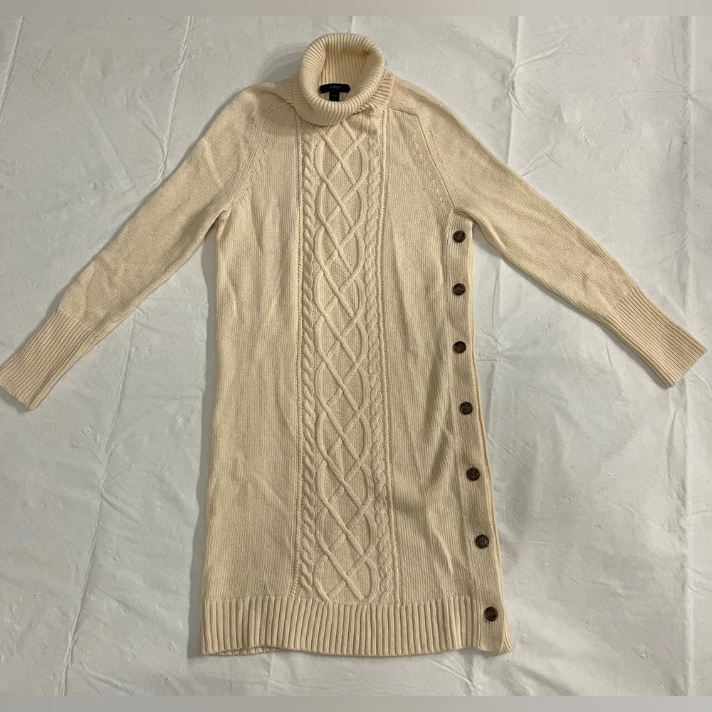 J.Crew Cable-knit Turtleneck Sweater Dress